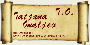 Tatjana Omaljev vizit kartica